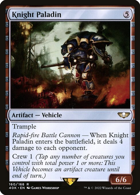 Knight Paladin 40K-160 Rare Near Mint Englisch
