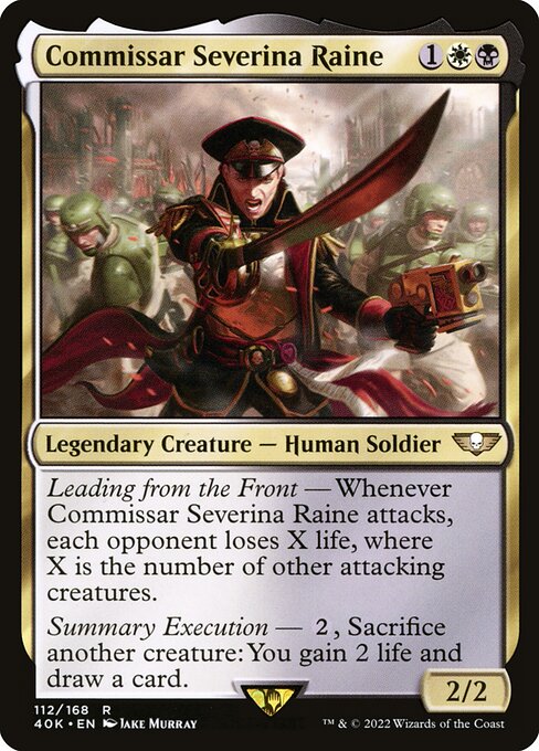 Commissar Severina Raine 40K-112 Rare Near Mint Englisch