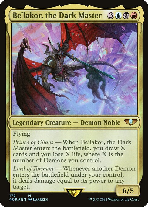 Be'lakor, the Dark Master 40K-172 Mythic Near Mint Englisch Foil