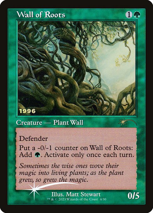 Wall of Roots 30C-4 Rare Good Englisch Foil