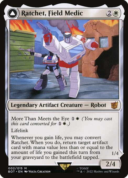 Ratchet, Field Medic // Ratchet, Rescue Racer (V.1) BOT-2 Mythic Excellent Deutsch