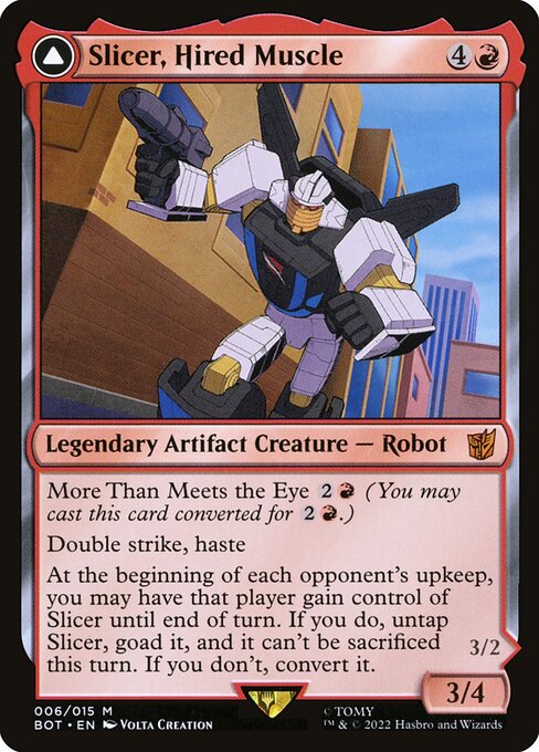 Slicer, Hired Muscle // Slicer, High-Speed Antagonist BOT-6 Mythic Excellent Englisch