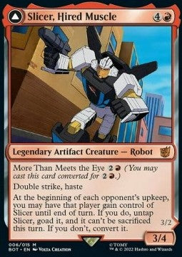 Slicer, Hired Muscle // Slicer, High-Speed Antagonist BOT-6 Mythic Good Englisch