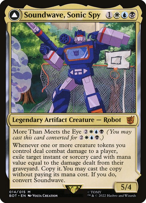 Soundwave, Sonic Spy // Soundwave, Superior Captain (V.1) BOT-14 Mythic Excellent Deutsch