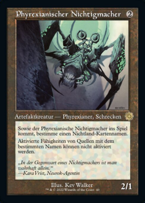 Phyrexianischer Nichtigmacher (V.1) BRR-40 Rare Excellent Deutsch