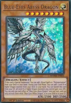 Blue-Eyes Abyss Dragon MAMA-056 Ultra Rare Excellent Englisch 1. Auflage
