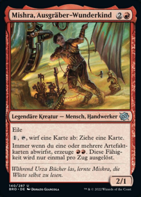 Mishra, Excavation Prodigy BRO-140 Uncommon Near Mint Deutsch
