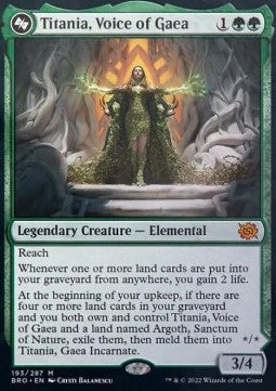 Titania, Voice of Gaea // Titania, Gaea Incarnate BRO-193 Mythic Excellent Englisch Foil