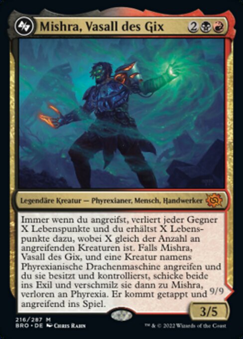 Mishra, Claimed by Gix // Mishra, Lost to Phyrexia BRO-216 Mythic Excellent Deutsch