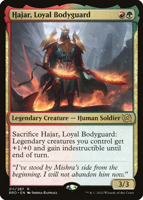 Hajar, Loyal Bodyguard BRO-211 Rare Excellent Englisch Foil