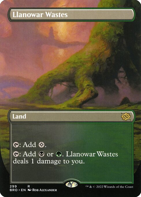 Llanowar Wastes XBRO-299 Rare Near Mint Englisch