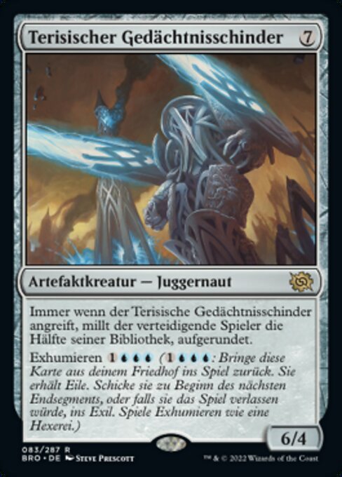 Terisischer Gedächtnisschinder BRO-83 Rare Near Mint Deutsch