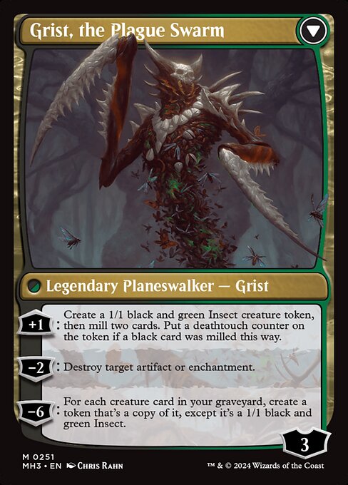 Grist, Voracious Larva // Grist, the Plague Swarm - Back Face