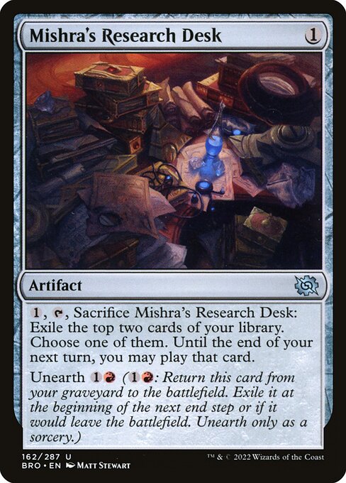 Mishra's Research Desk BRO-162 Uncommon Excellent Englisch Foil