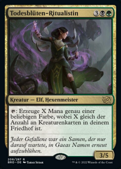 Todesblüten-Ritualistin BRO-208 Rare Near Mint Deutsch