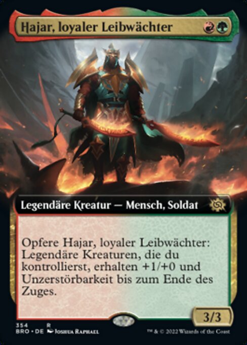 Hajar, loyaler Leibwächter XBRO-354 Rare Near Mint Deutsch