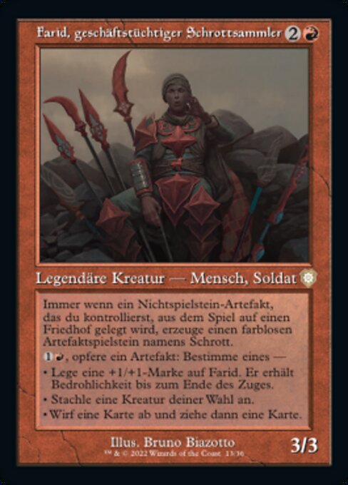 Farid, Enterprising Salvager BRC-13 Rare Near Mint Deutsch