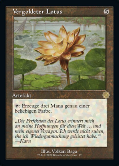 Vergoldeter Lotus (V.1) BRR-17 Rare Good Deutsch