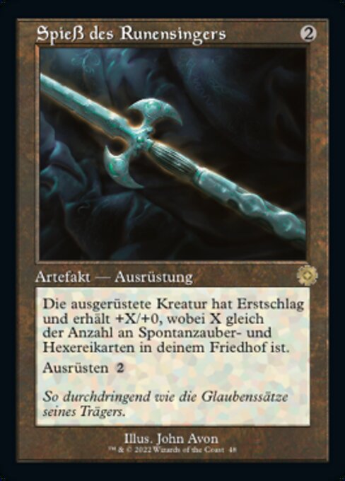 Spieß des Runensingers (V.1) BRR-48 Rare Good Deutsch