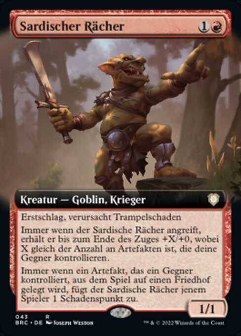 Sardian Avenger (V.2) XBRC-43 Rare Excellent Deutsch