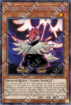 Schwarzflügel - Vayu das Symbol der Ehre BLCR-060 Secret Rare Excellent Deutsch 1. Auflage