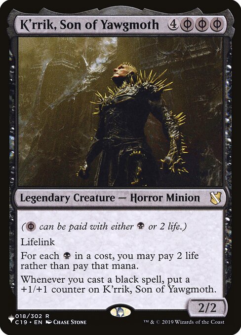 K'rrik, Sohn des Yawgmoth ZNL-18 Rare Excellent Englisch