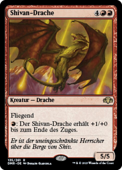 Shivan-Drache DMR-135 Rare Excellent Deutsch