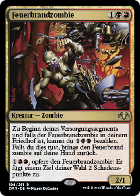 Feuerbrandzombie DMR-194 Rare Near Mint Deutsch