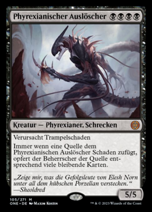 Phyrexianischer Auslöscher ONE-105 Mythic Near Mint Deutsch Foil