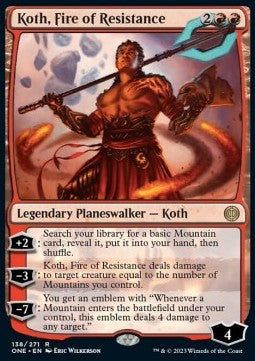 Koth, Fire of Resistance ONE-138 Rare Near Mint Englisch Foil