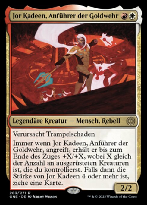 Jor Kadeen, Anführer der Goldwehr ONE-203 Rare Near Mint Deutsch Foil