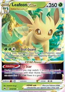 Leafeon VSTAR CRZ-014 Ultra Rare Near Mint Englisch