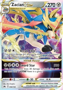 Zacian VSTAR CRZ-096 Ultra Rare Near Mint Deutsch