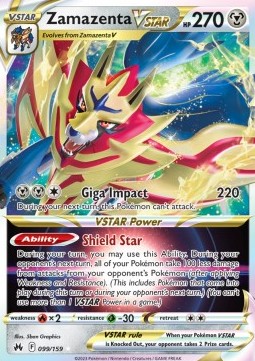 Zamazenta VSTAR CRZ-099 Ultra Rare Near Mint Englisch