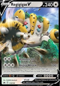 Regigigas V CRZ-113 Ultra Rare Excellent Deutsch
