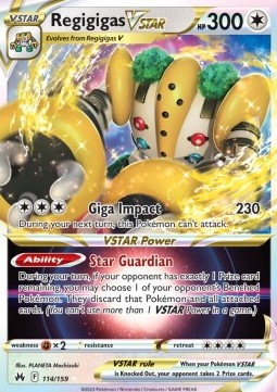 Regigigas VSTAR CRZ-114 Ultra Rare Excellent Deutsch