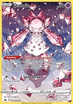 Diancie CRZ-GG13 Holo Rare Excellent Englisch