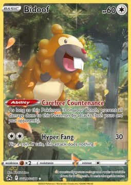 Bidoof CRZ-GG29 Holo Rare Excellent Englisch