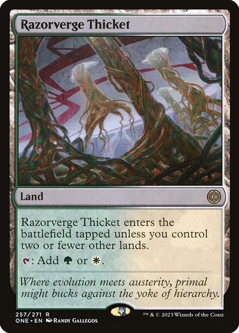 Razorverge Thicket ONE-257 Rare Near Mint Englisch Foil