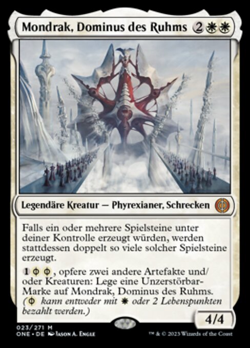 Mondrak, Dominus des Ruhms ONE-23 Mythic Near Mint Deutsch