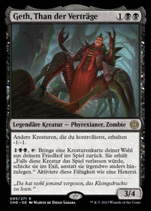 Geth, Than der Verträge ONE-95 Rare Near Mint Deutsch
