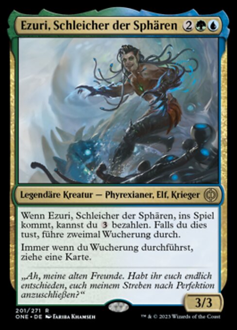 Ezuri, Schleicher der Sphären ONE-201 Rare Near Mint Deutsch Foil