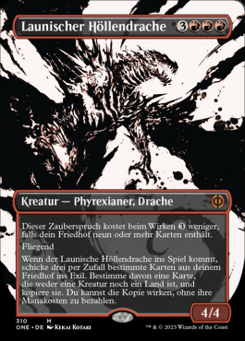 Launischer Höllendrache (V.1) XONE-310 Mythic Near Mint Deutsch Foil