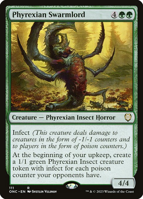 Phyrexian Swarmlord ONC-111 Rare Excellent Englisch