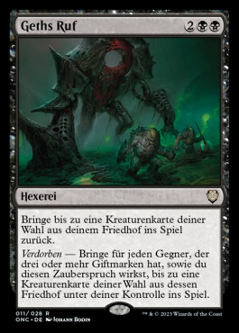 Geth's Summons ONC-11 Rare Near Mint Deutsch