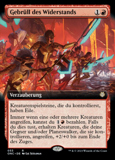 Gebrüll des Widerstands XONC-53 Rare Near Mint Deutsch
