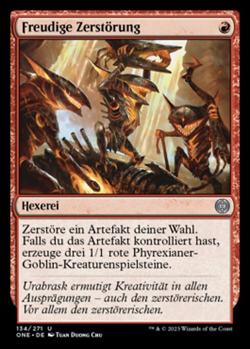 Freudige Zerstörung ONE-134 Uncommon Near Mint Deutsch Foil