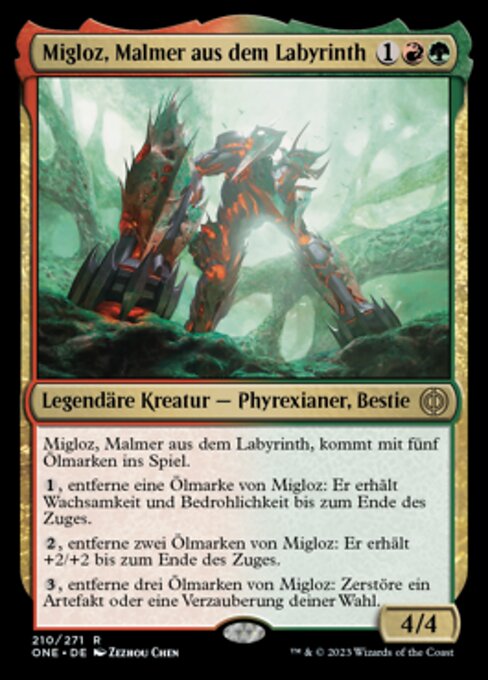 Migloz, Malmer aus dem Labyrinth ONE-210 Rare Near Mint Deutsch Foil