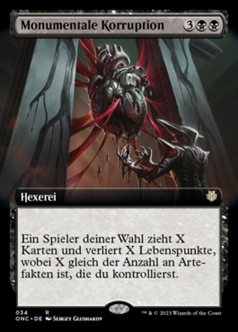 Monumentale Korruption XONC-34 Rare Near Mint Deutsch Foil