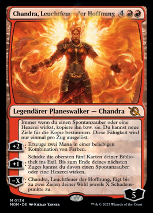 Chandra, Leuchtfeuer der Hoffnung MOM-134 Mythic Near Mint Deutsch